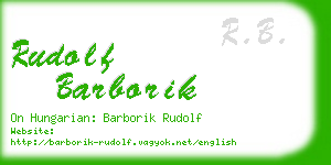 rudolf barborik business card